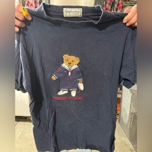 Burberry vintage embroidered bear shirt